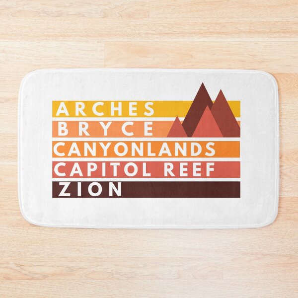 Item preview, Utah Mighty 5 National Parks Arches Bryce Canyonlands Capitol Reef Zion designed and sold by BadLatitude.