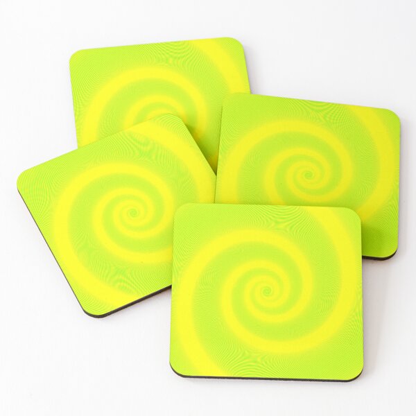 Item preview, Yellow background with faint green spiral designed and sold by mrpropcake.