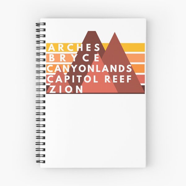Item preview, Utah Mighty 5 National Parks Arches Bryce Canyonlands Capitol Reef Zion designed and sold by BadLatitude.