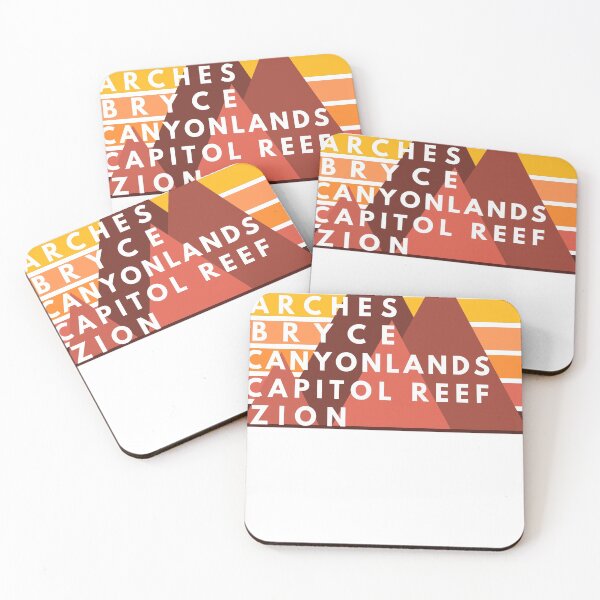 Item preview, Utah Mighty 5 National Parks Arches Bryce Canyonlands Capitol Reef Zion designed and sold by BadLatitude.