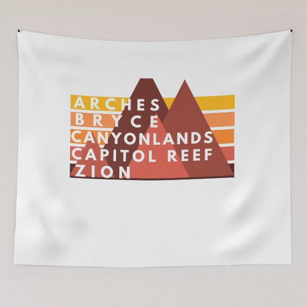Item preview, Utah Mighty 5 National Parks Arches Bryce Canyonlands Capitol Reef Zion designed and sold by BadLatitude.
