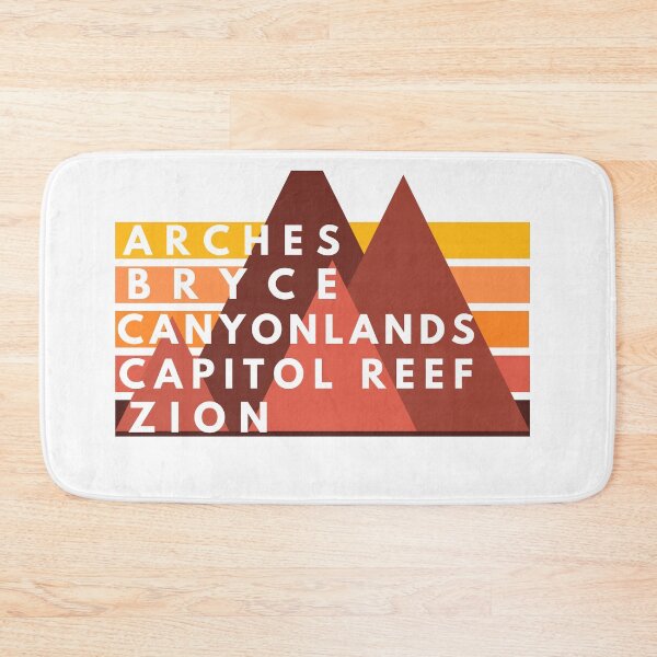 Item preview, Utah Mighty 5 National Parks Arches Bryce Canyonlands Capitol Reef Zion designed and sold by BadLatitude.