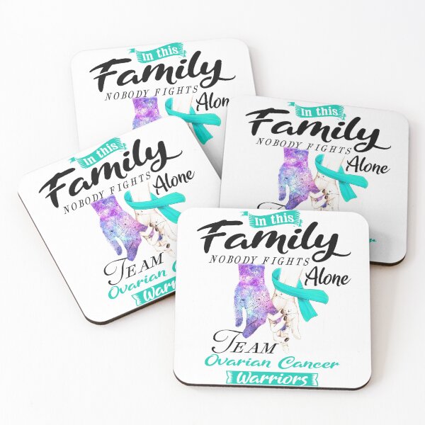 Item preview, In This Family No One Fights Alone Team Ovarian Cancer Warrior designed and sold by deputylove.