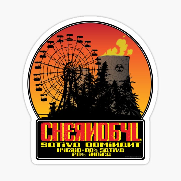 Artikel-Vorschau von Chernobyl Cannabis Sorte Kunst, designt und verkauft von kushcoast.