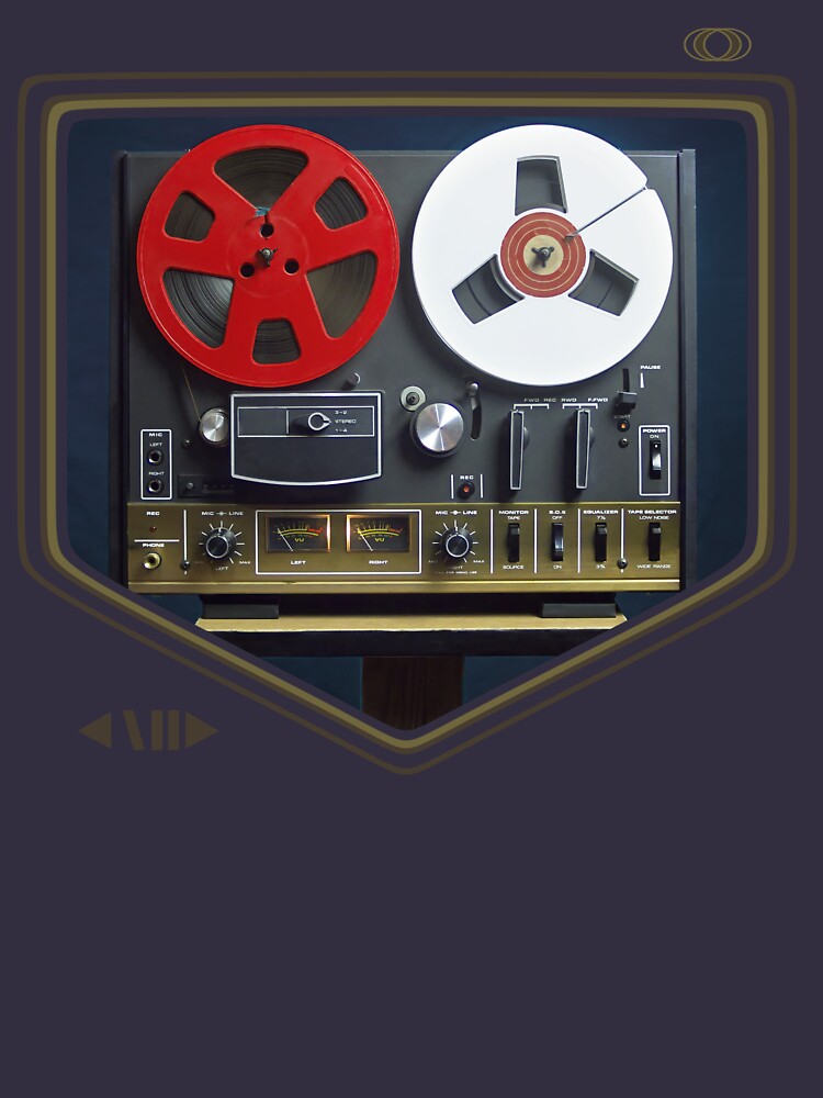 Thumbnail 7 of 7, Classic T-Shirt, Retro music concept with an analog reel to reel tape designed and sold by Maingraph.