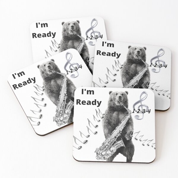 Item preview, Saxophone Bear Funny Shirt and Home Decor designed and sold by mydesignsbylar.