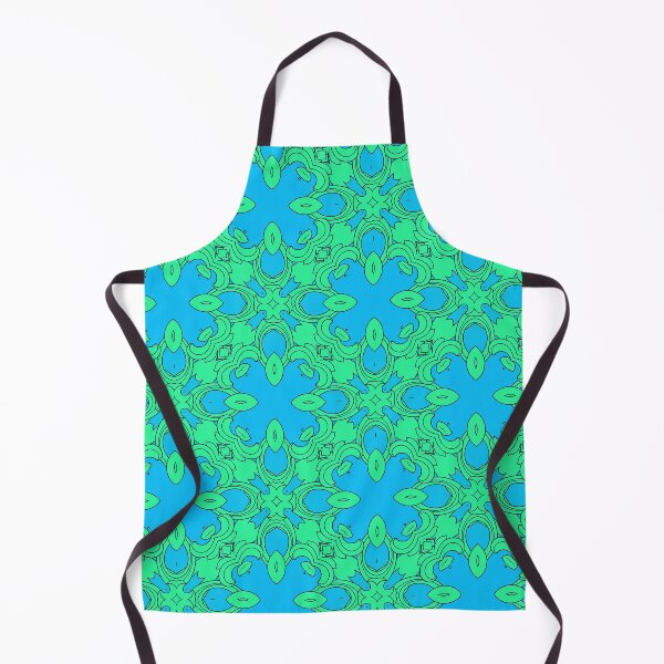 Item preview, Baroque Pattern in Green and Blue - Geometric Repeat Pattern designed and sold by LaRoach Digital Arts.