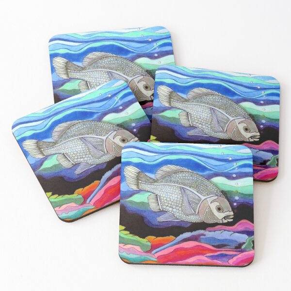 Item preview, 554 - BLACK SURF PERCH - DAVE EDWARDS - COLOURED PENCILS - 2021 designed and sold by BLYTHART.