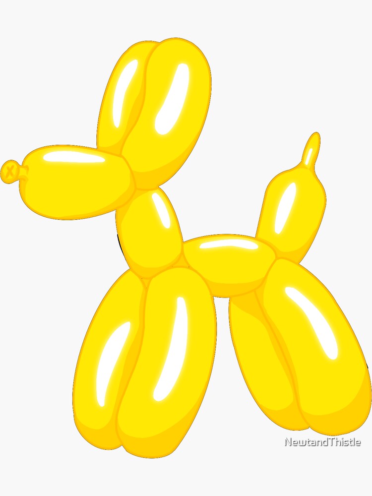 Multicolor balloon animal dog Sticker for Sale by cambrieadams