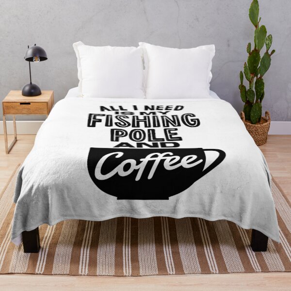 Item preview, Fishing and Coffee Quote designed and sold by HalpinDesign.