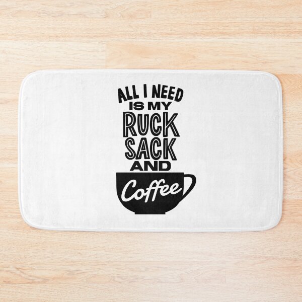 Item preview, Ruck Sack and Coffee Quote designed and sold by HalpinDesign.