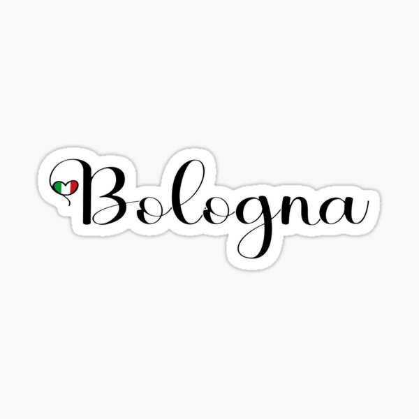 "Bologna With Italian Heart I Love Bologna" Sticker for Sale by