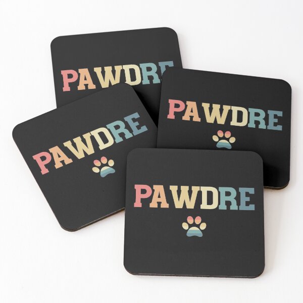 Item preview, Retro Pawdre text with paw print | Dog dad | Gifts for Dog owner Pawdre | New dog owner |Gifts for Dog Dad designed and sold by Violet Treasures.