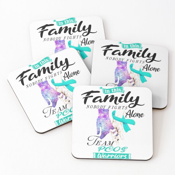 Item preview, In This Family No One Fights Alone Team PCOS Warrior designed and sold by deputylove.