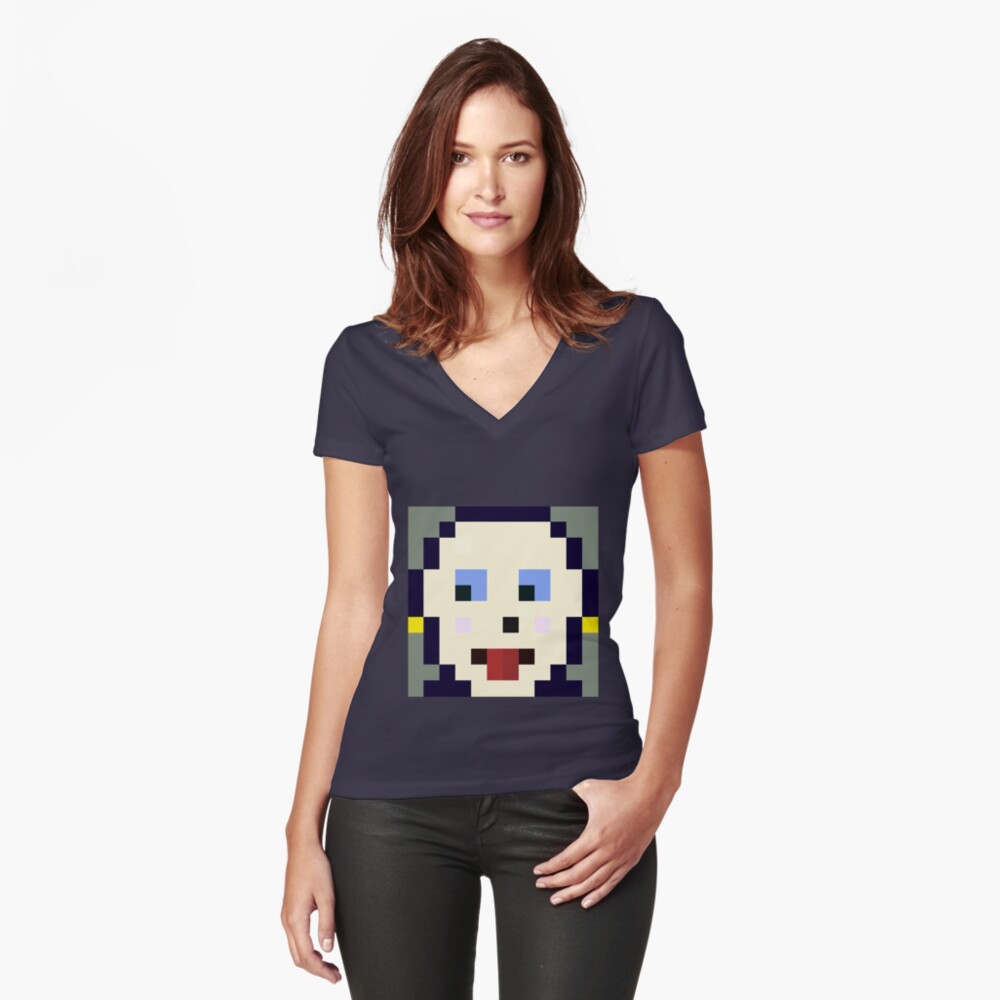 Item preview, Fitted V-Neck T-Shirt designed and sold by Errorism.