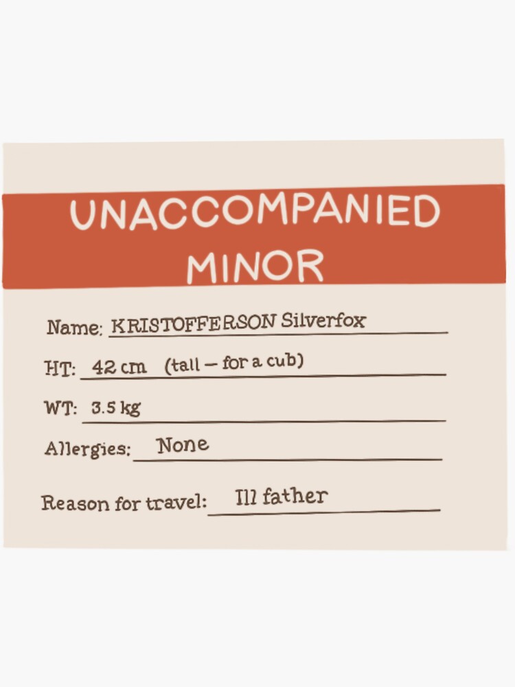 Unaccompanied Minor Fantastic Mr Fox Sticker For Sale By Mjalred Unaccompanied Minor Fantastic Mr Fox Sticker For Sale By Mjalred