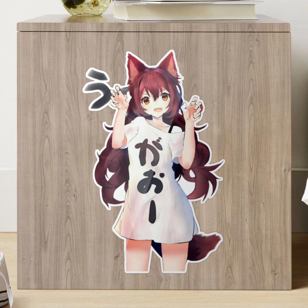 Anime girl hugging a cat Sticker – VulgrCo