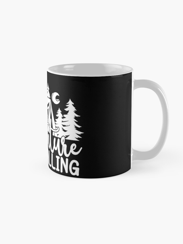 Camping Mug, Caravan Mug, Camping Coffee Mug, White 11oz Ceramic