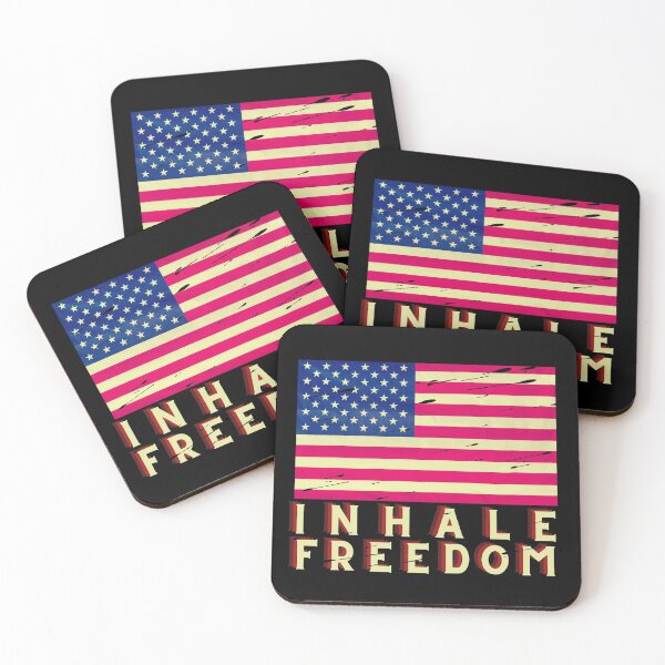 Item preview, American Flag, Inhale Freedom, USA Flag, American Flag, American Pride Gift, Trump 2024 designed and sold by Sun Sand & Sea Art.