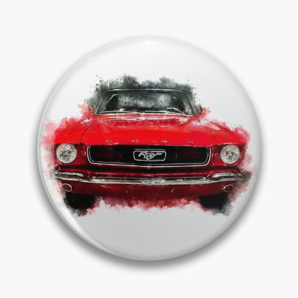 Item preview, Red 1966 Ford Mustang Convertible Watercolor Sketch designed and sold by Andreea Eva Herczegh.
