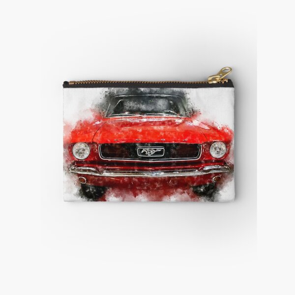 Item preview, Red 1966 Ford Mustang Convertible Watercolor Sketch designed and sold by Andreea Eva Herczegh.