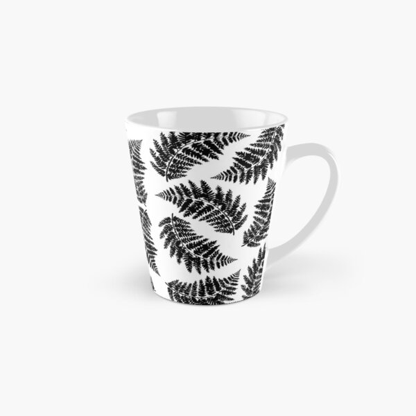 Black Fern Pattern Tall Mug