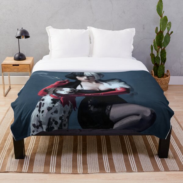 Dog An Cruella Throw Blanket