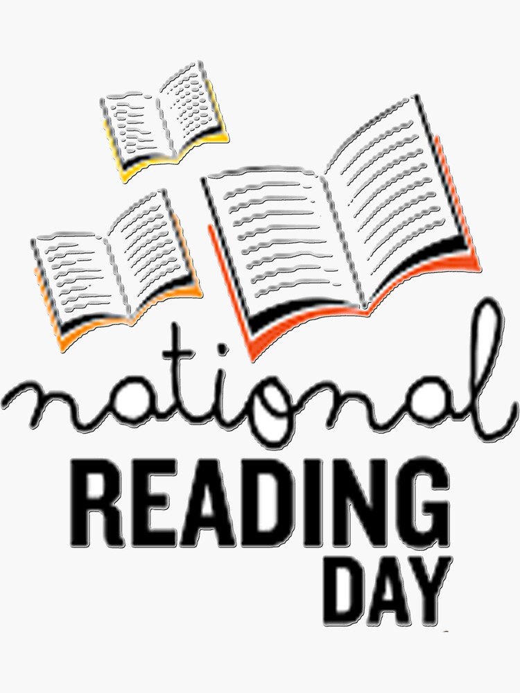 "national reading day" Sticker by DreamBigStore Redbubble