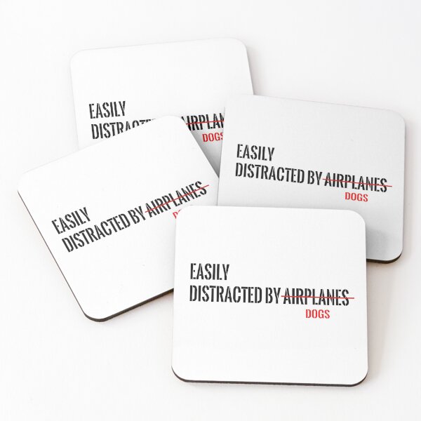 Item preview, Easily Distracted By Airplanes or dogs designed and sold by Alluka Brand.