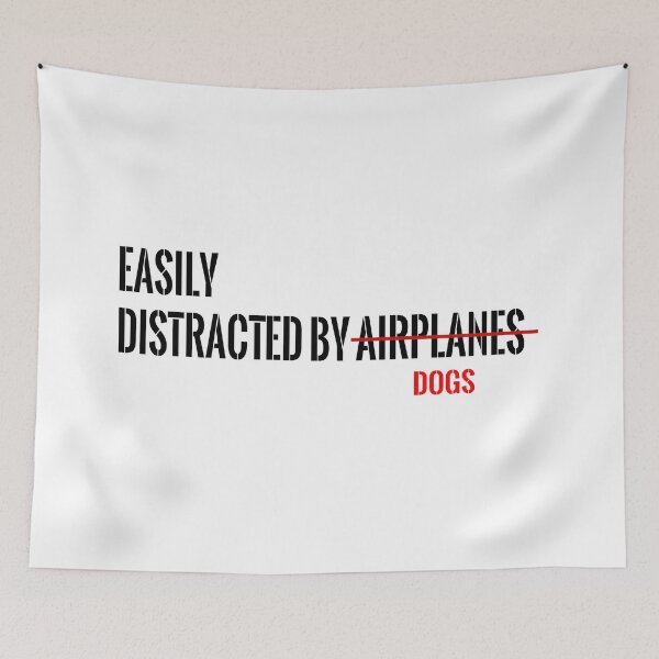 Item preview, Easily Distracted By Airplanes or dogs designed and sold by Alluka Brand.