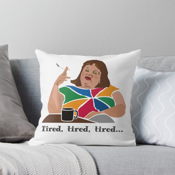 Artikelvorschau, MÜDE Lynne Postlethwaite, Magda Szubanski, Fast Forward, australische Comedy-Ikone. "Müde, müde, müde." entworfen und verkauft von wheatbeltdesign.