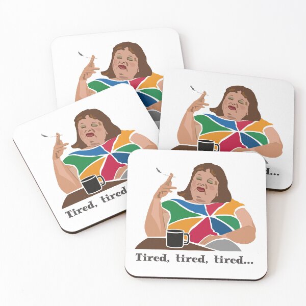 Item preview, TIRED Lynne Postlethwaite, Magda Szubanski, Fast Forward, Australian comedy icon. "Tired, tired, tired.” designed and sold by wheatbeltdesign.