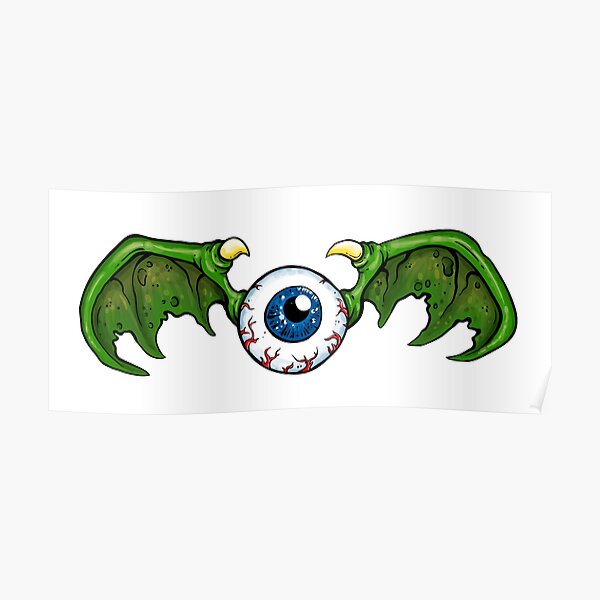 Demon Winged Eyeball Poster