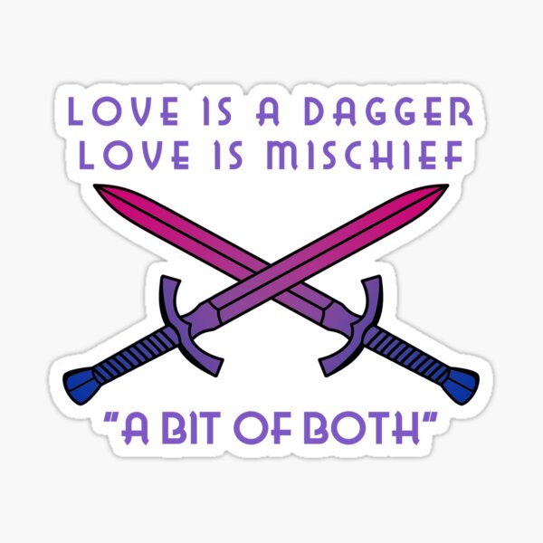 Item preview, Bisexual Trickster Love is a Dagger & Love is Mischief designed and sold by MinaMonsterMash.