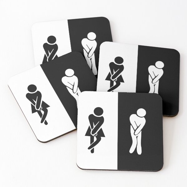 Item preview, Bathroom girls and boys gotta go sign designed and sold by Sketchy Lexy.