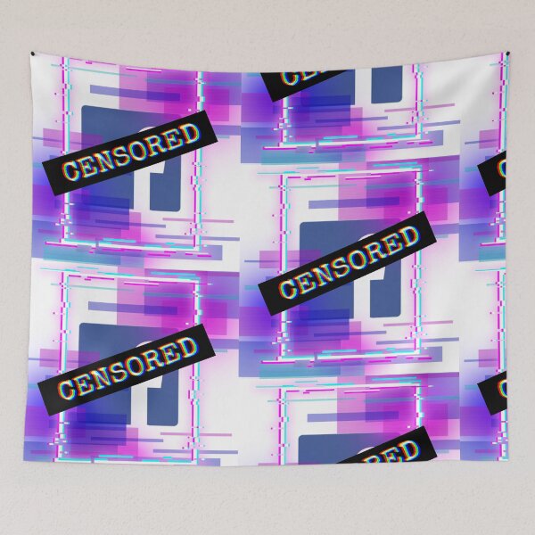 Item preview, Censored, censorship sucks, cancel culture, cancel culture sucks, social media gifts, gifts for online streamers designed and sold by FACELESS MONKEY.
