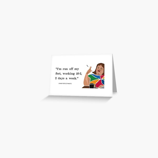 10 til 2 Lynne Postlethwaite, Magda Szubanski, Fast Forward, Australian comedy icon. Greeting Card