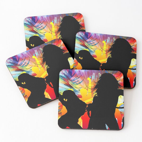 Item preview, Dance, rave, dance reverse silhoutte with color backround, boogie, zombie dance,  designed and sold by Nostrathomas66.