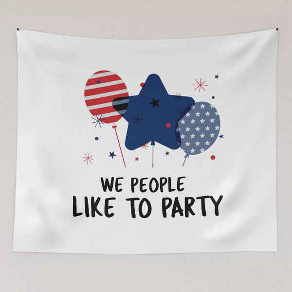 Item preview, We people like to party - 4th of July, independence day party, American grown, American flag spartan, party gifts, celebration gifts designed and sold by mr&mrsmalik malik.