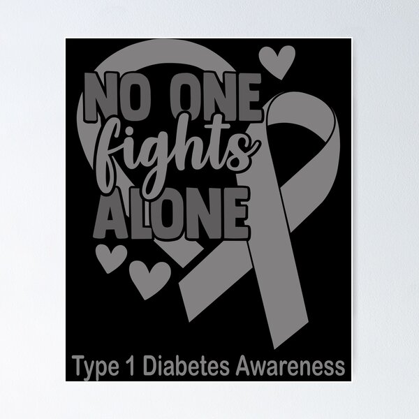 Item preview, No One Fight Alone Type 1 Diabetes Awareness designed and sold by Sabfit.