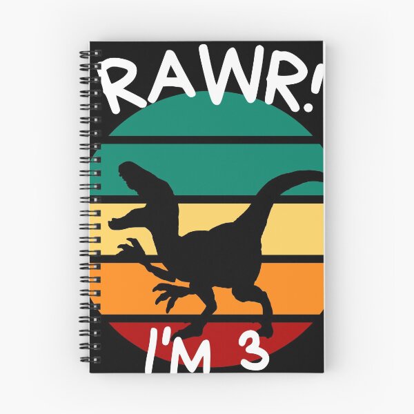 Item preview, Rawr Im 3 Dinosaur 3rd Birthday Boy Roar Three Year Old Dino designed and sold by healthybrains.