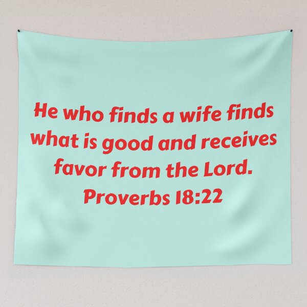 Artikelvorschau, Bible Verse Proverbs 18:22 entworfen und verkauft von Prayingwarrior.