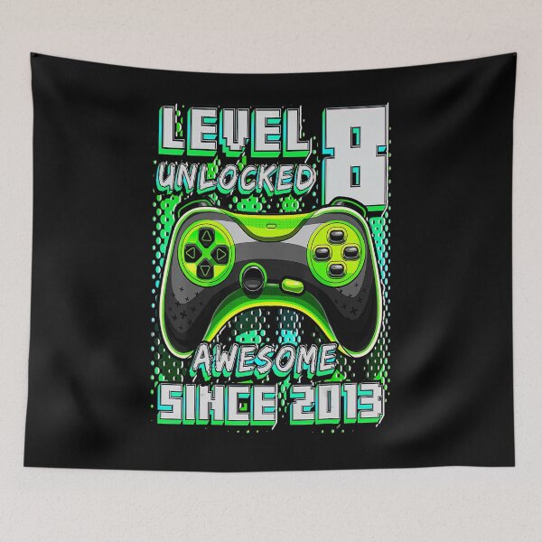Item preview, Level 8 Unlocked Awesome 2013 Video Game 8th Birthday designed and sold by BargerStore.