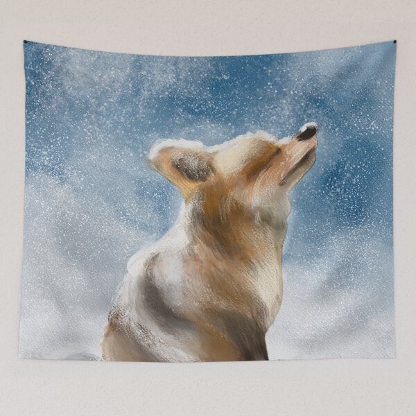 Item preview, Cutest Snowy Fox designed and sold by Annalisa Amato.