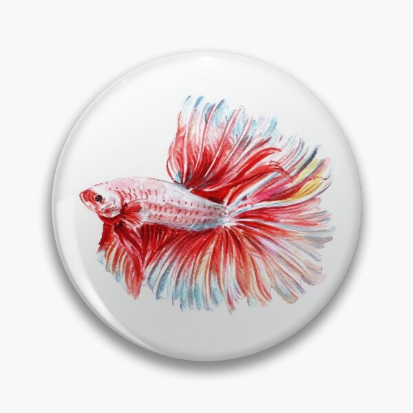 Item preview, Red betta fish watercolor designed and sold by WatercolorEPS.