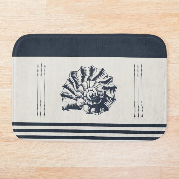 Item preview, Nautical Bath mat, Beach House Decor, Coast, Shell designed and sold by SeattlePig.