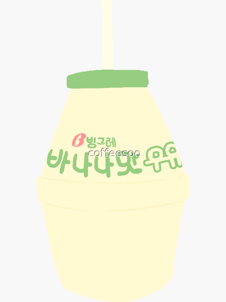"Banana Milk" Sticker for Sale by coffeesoo Redbubble