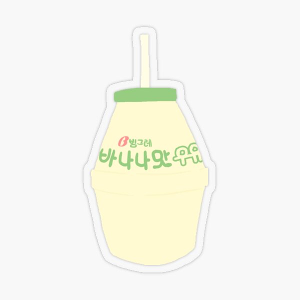 "Banana Milk" Sticker by coffeesoo Redbubble