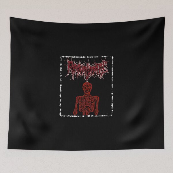 Item preview, regurgitate goregrind skull heavymetal battle vest patch designed and sold by vamprotica-shop.