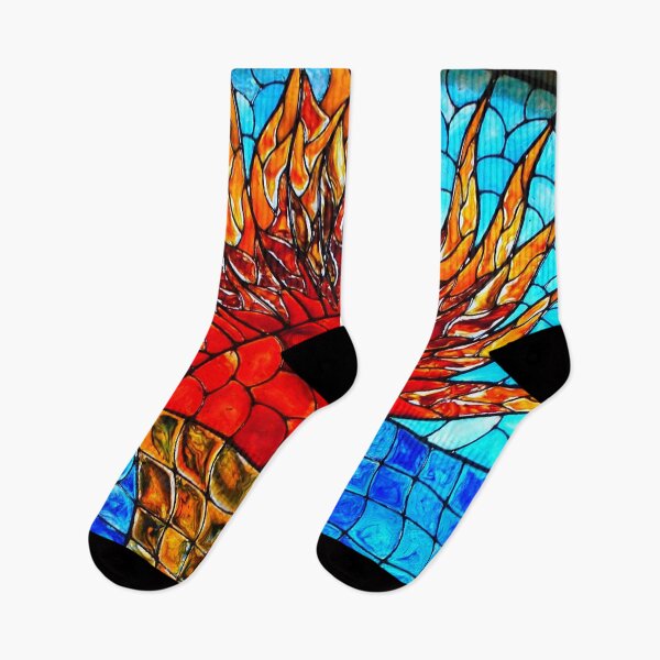 Item preview, Glass Shop Mosaic Fire Abstract designed and sold by KarenZuk.